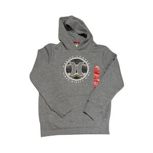 Hurley Youth Fleece Hoodie Pullover Grey - Medium 10/12 Heather NEW COOL DESIGN